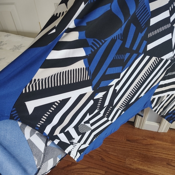 Chico's Graphic Design Stretch Maxi Dress Sx Chico's 2 (L) - Picture 4 of 10